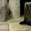 Stone sculpture installation (sculptures by Suzanne Biaggi)