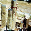 Stone sculptures — installation (sculptures by Suzanne Biaggi)